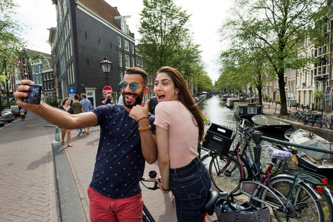 Amsterdam : visite touristique à véloAmsterdam : visite guidée à vélo en anglais