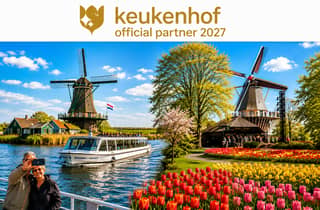 Amsterdam: Keukenhof-Tour + Windmühlen-Bootsfahrt mit flexibler Rückfahrt