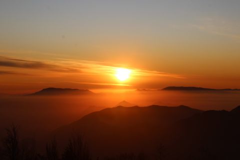 Desde Santiago: Cordillera y puesta de sol en Farellones
