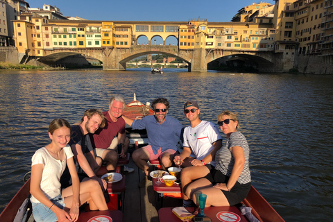 Florence: Historical Walk and Private Boat Tour with Wine