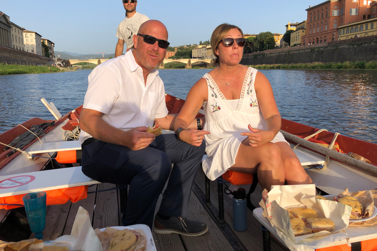 Florence: Historical Walk and Private Boat Tour with Wine