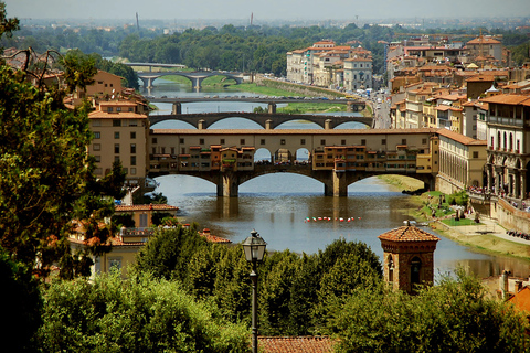 Florence: Historical Walk and Private Boat Tour with Wine