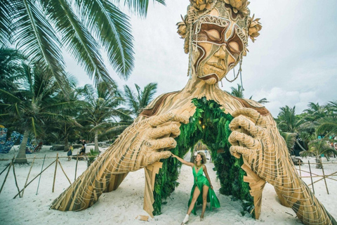 Cancun: Tulum, Casa Tortuga, and Mother Nature Statue