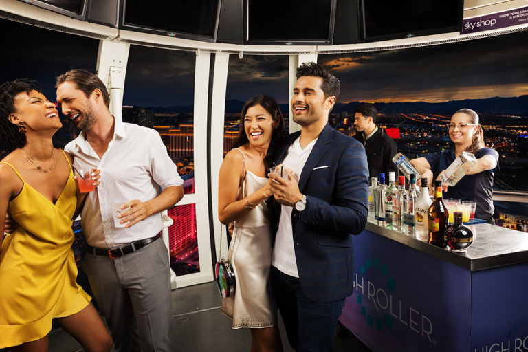 Las Vegas: High Roller Entry Ticket with In-Cabin Open Bar High Roller - Happy Half Hour 2024 P6 Standard Full Price