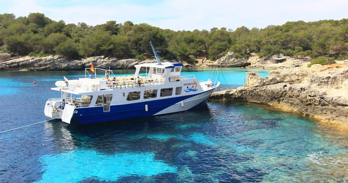 Menorca Boat Tour of South Coast w/ Beach Stop & transfer GetYourGuide