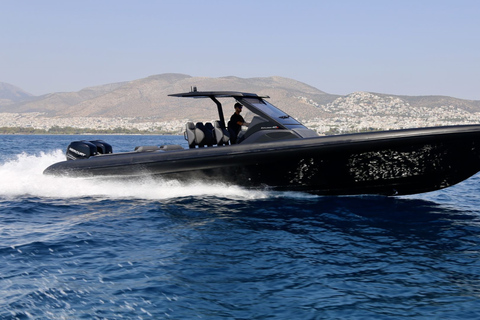 Santorin: Ios &amp; Mykonos Private Speedboat Cruise