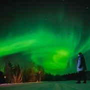 De Rovaniemi : Chasse aux aurores en Laponie avec barbecue