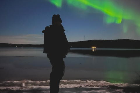 Desde Rovaniemi: Caza de Auroras en Laponia con barbacoa