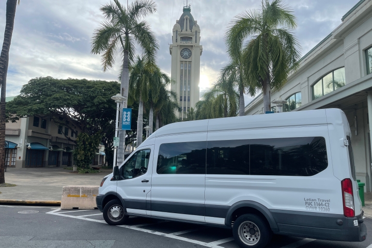 Ko Olina ou Kapolei : transfert privé de l'aéroport d'HonoluluDe l'aéroport à Ko Olina ou Kapilei dans un minivan de 14 personnes