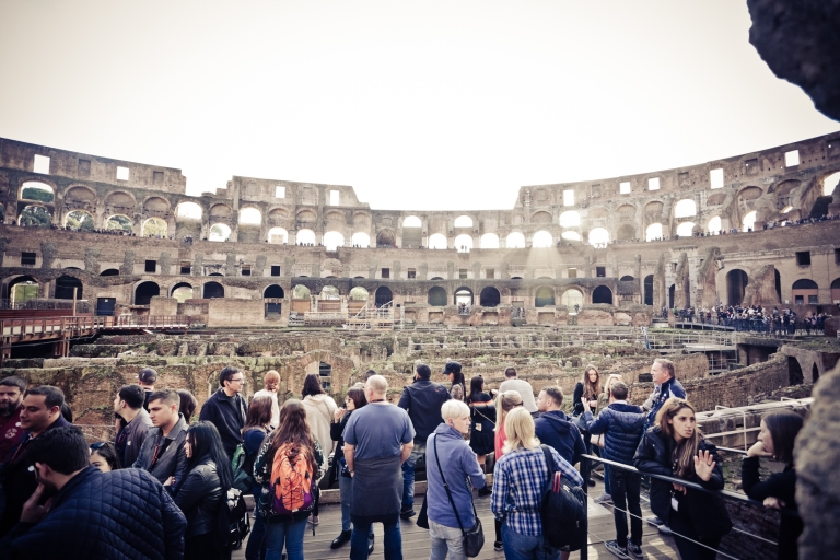 Rome: 8-Person Tour of Colosseum, Roman Forum, Palatine Hill Tour in Spanish with Meeting Point