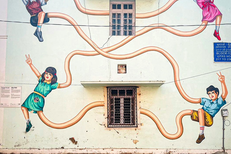 Delhi Street Art Tour: Explore the Murals &amp; Visit a StepwellArt Tour without South Indian Sit-down Meal