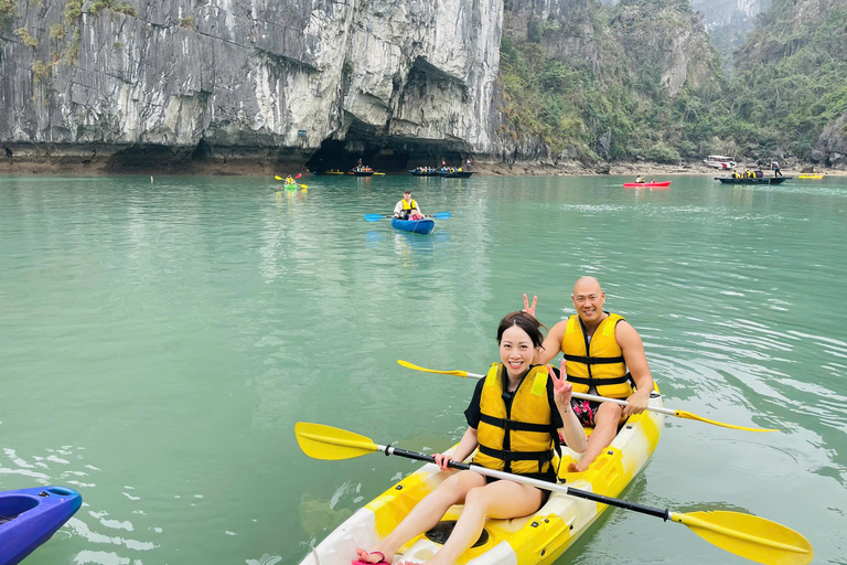Hanoi: Ha Long Bay Day Cruise with Lunch, Cave & Kayaking Pick up in Hanoi old quarter