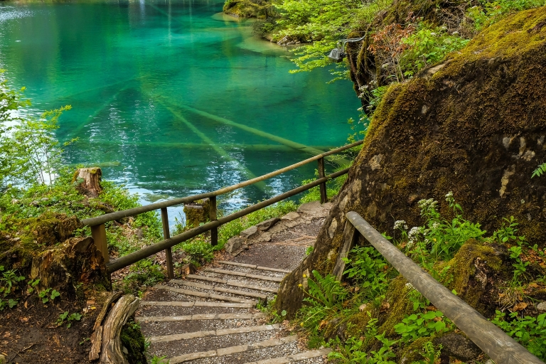 Beatus-grotten, panoramische brug, Blue Lake en Lake Thun