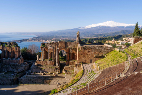 Desde Catania: viaje de 1 día al monte Etna y TaorminaExcursión privada