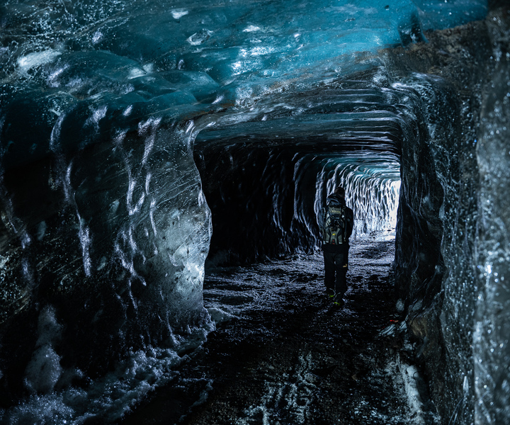 From Gullfoss: Langjökull Ice Cave and Snowmobile Tour