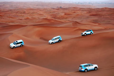 Dubai: Premium Red Dunes Safari, kameler og Al Khayma Live BBQ