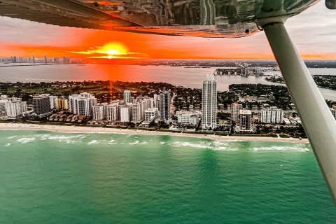 Miami: romantyczny lot samolotem o zachodzie słońca — bezpłatny szampan