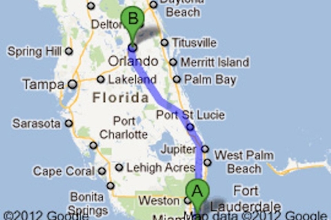 Shuttle van Orlando naar Miami: enkele reisEnkele reis shuttle