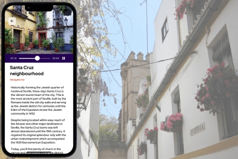 Sevilla: Visita autoguiada al encantador Barrio de Santa Cruz