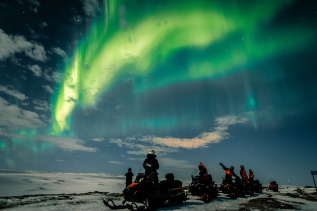 Visit Northern Lights Adventure By Snowmobile in Lapland
