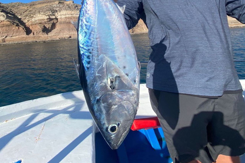 Santorini: passeio matinal privado de barco de pesca em alto mar