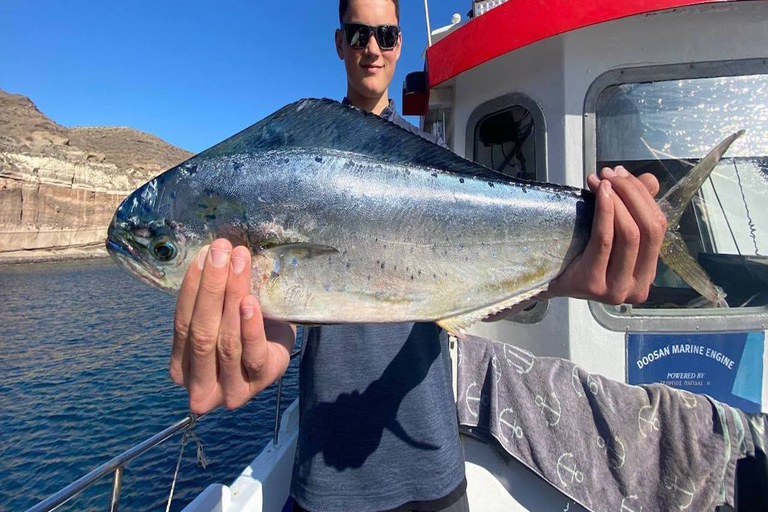 Santorini: Excursión matinal privada en barco de pesca de altura