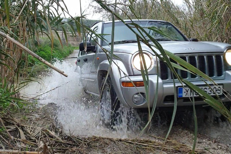 Kreta: 5 timmars safari Heraklion med fyrhjuling, jeep, buggy och lunchÄventyrsresa med Jeep Heraklion