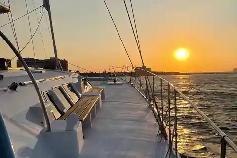 Rhodes: Catamaran Cruise with Snacks, Wine & Sunset Viewing