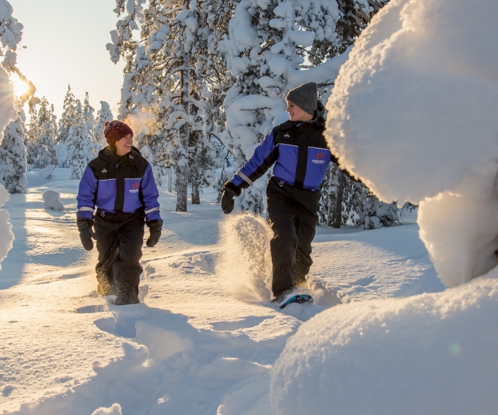 Ylläs: Forest Hike with Snowshoes and Campfire Snacks