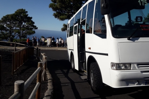 La Palma : Excursión Sur a los volcanes en autobús 4x4Los Cancajos-Parada de autobús de la Farmacia Pick up
