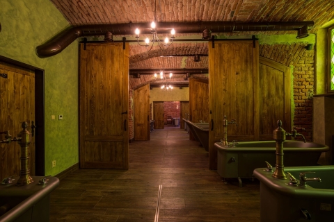 Praga: Kąpiel z piwem i winem z doświadczeniem w jaskini solnejSpa piwne (pojedyncza wanna)