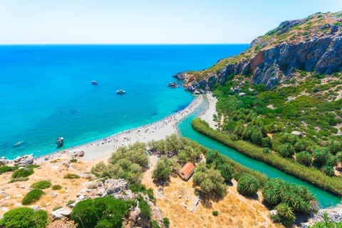 Desde Herakleion: Excursión de un día a la Playa de Preveli y a la Playa de DamnoniDesde Agia Pelagia, Lygaria y Fodele