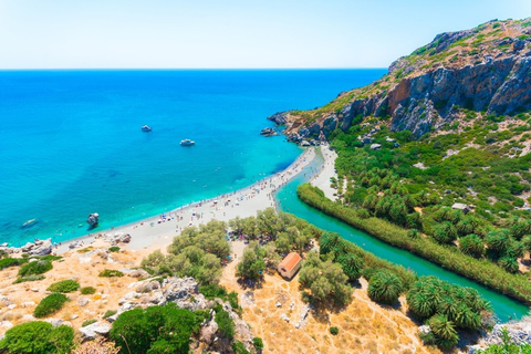 Desde Herakleion: Excursión de un día a la Playa de Preveli y a la Playa de DamnoniDesde Agia Pelagia, Lygaria y Fodele