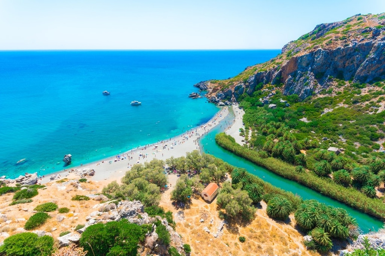 Van Herakleion: dagtocht naar Preveli-strand en Damnoni-strandVan Malia, Chersonissos en Stalis