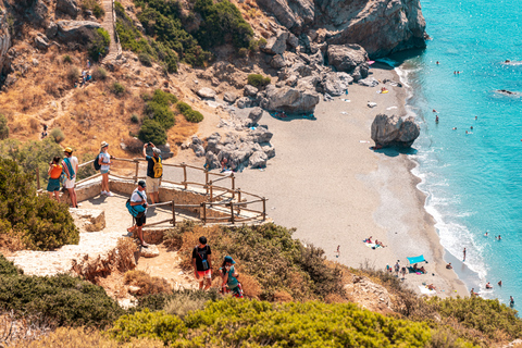 Au départ d'Hérakléion : Excursion d'une journée à la plage de Preveli et à la plage de DamnoniDepuis Agia Pelagia, Lygaria et Fodele