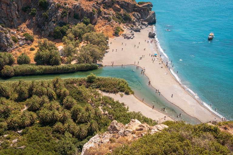 From Herakleion: Day Trip to Preveli Beach & Damnoni Beach From Agia Pelagia, Lygaria and Fodele