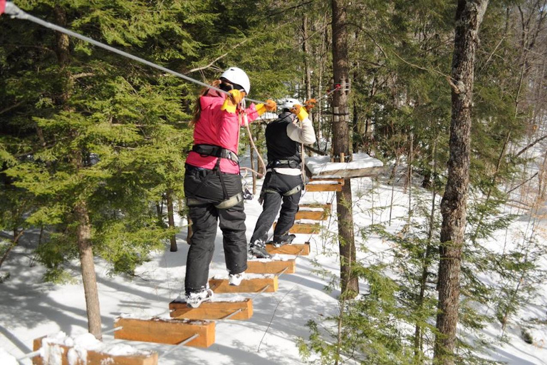 From Montreal: Zip-Lining and Snowshoeing Mountain Day TripFrom Montreal: Ziplining and Snowshoeing at Mt. Pontbriand