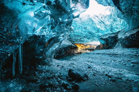 Ab Jökulsárlón: Tour zur Blauen Eishöhle am Vatnajökull-Gletscher