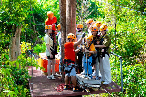 Phuket: Tirolina Volando más Alto que un Halcón con Opción ATVZipline 18 Plataforma y paseo en quad