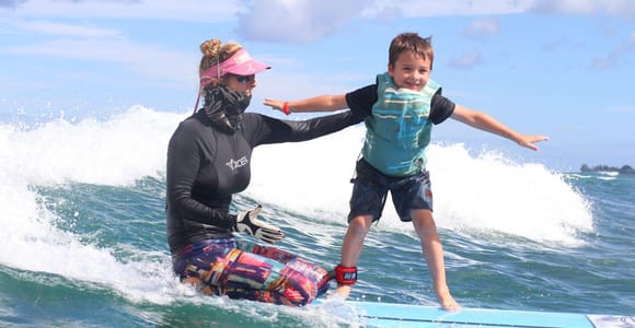 North Shore Oahu: Tandem Special Surf Lesson for Children