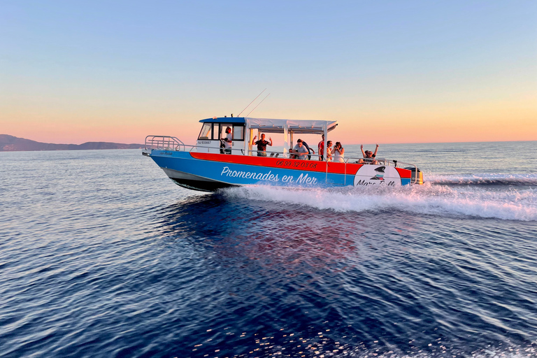 Near Ajaccio : Cruise to Piana Scandola cliff tasting sunset From Tiuccia: Boat Tour on the Gulf of Porto with Sunset