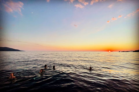 Near Ajaccio : Cruise to Piana Scandola cliff tasting sunset From Tiuccia: Boat Tour on the Gulf of Porto with Sunset