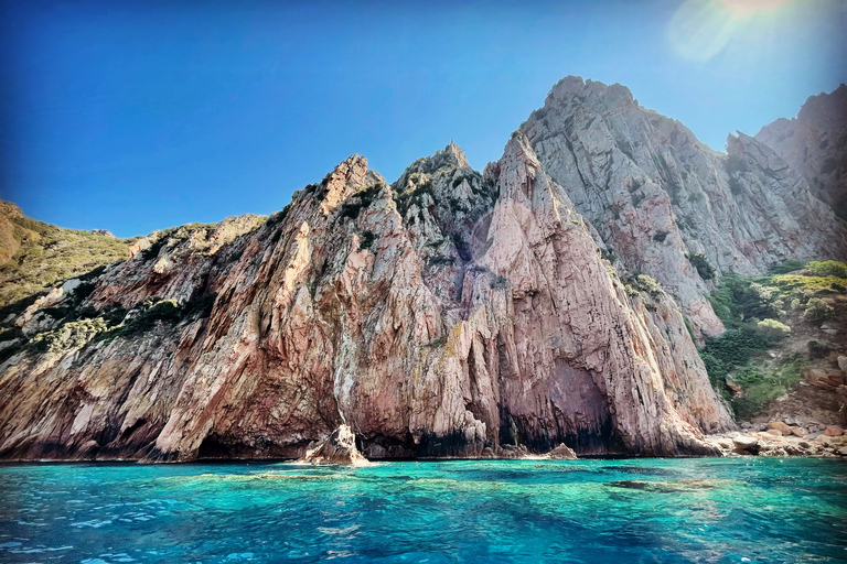 Near Ajaccio : Cruise to Piana Scandola cliff tasting sunset From Tiuccia: Boat Tour on the Gulf of Porto with Sunset