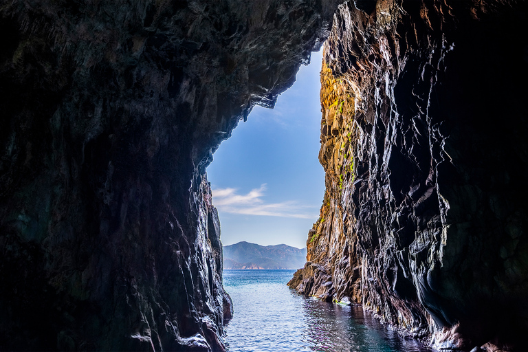 Near Ajaccio : Cruise to Piana Scandola cliff tasting sunset From Tiuccia: Boat Tour on the Gulf of Porto with Sunset