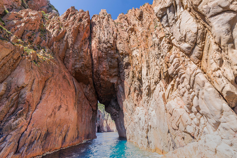 Near Ajaccio : Cruise to Piana Scandola cliff tasting sunset From Tiuccia: Boat Tour on the Gulf of Porto with Sunset