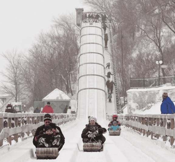 Quebec City Old Quebec Toboggan Ride with Hot Chocolate GetYourGuide