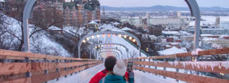 Quebec City: Old Quebec Toboggan Ride with Hot Chocolate
