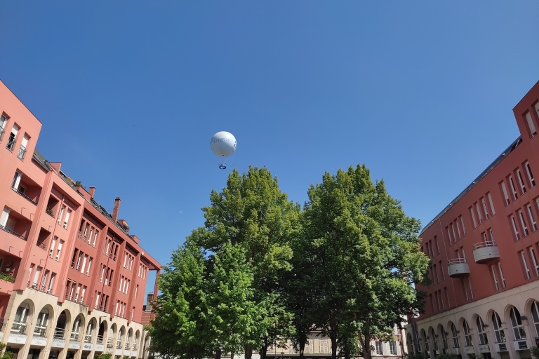 Epernay: Verankerter Heißluftballon über den WeinbergenVerankerter Heißluftballon über den Weinbergen