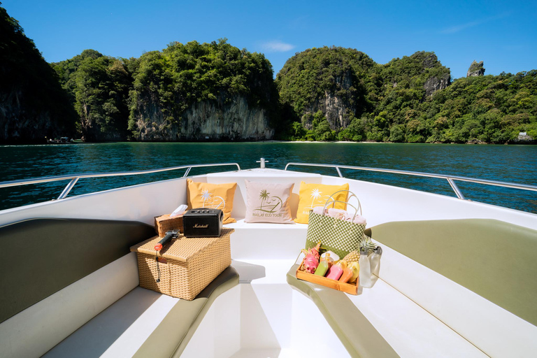 Krabi : tour en bateau privé de luxe à grande vitesse des 4 îlesDemi-journée