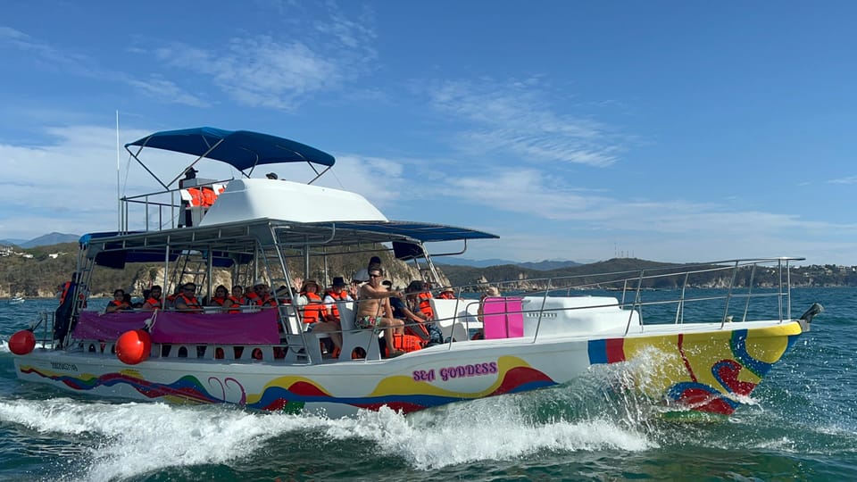 Bahía de Huatulco Tour en barco por las Bahías y experiencia de